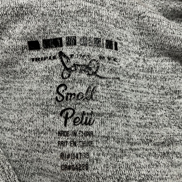 TRIPLE FIVE SOUL Grey Stretch Jersey Knit Front Wrap Sleeveless Dress U S Sz SP - Picture 4 of 10